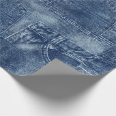 Papier Cadeau matériau de denim, (Coin)