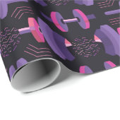 Papier Cadeau Matériel de gym Formes géométriques motif (Coin rond)