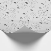 Papier Cadeau Math motif noir et blanc (Coin)