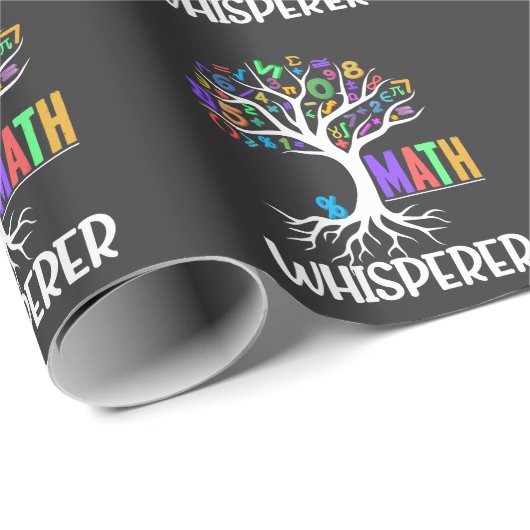 Papier Cadeau Math Whisperer Tree Math Educator Algebra Nerds (Coin rond)