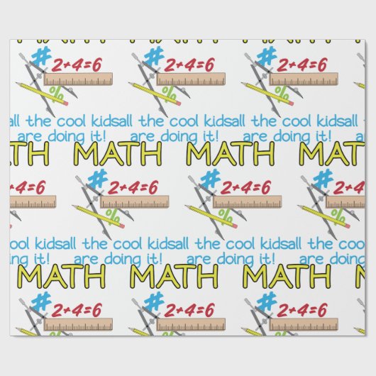 Papier Cadeau Maths (Plat)