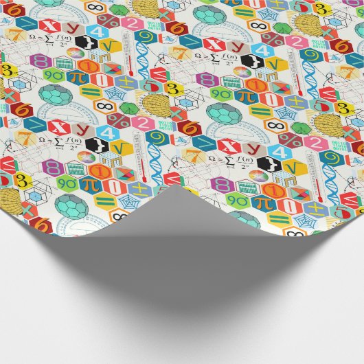 Papier Cadeau Maths (blanches) (Coin)