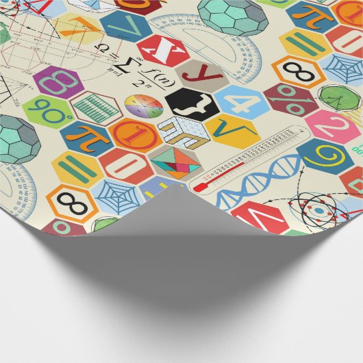 Papier Cadeau maths en couleur (Coin)