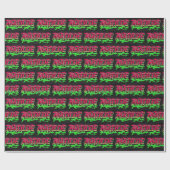 Papier Cadeau Matilde prénom nom graffiti rouge vert (Plat)