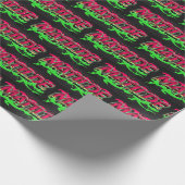 Papier Cadeau Matilde prénom nom graffiti rouge vert (Coin)