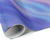 Papier Cadeau Matin Glory Blue Wavy Texture (Coin rond)