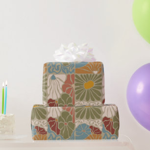 Papier Cadeau Matisse Groovy floral  Art Nouveau 1970s Boho 