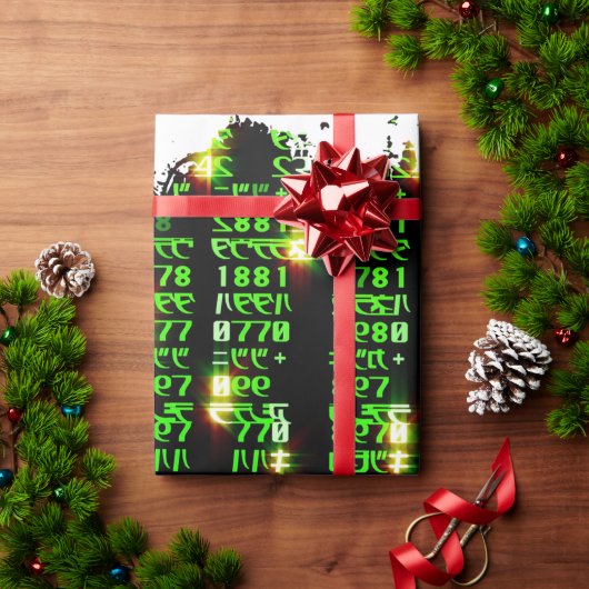 Papier Cadeau Matrice de code (Cadeau de vacances)