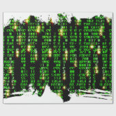 Papier Cadeau Matrice de code (Plat)