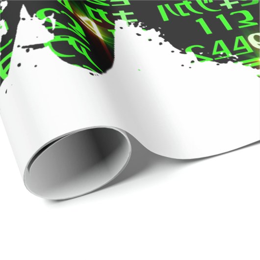 Papier Cadeau Matrice de code (Coin rond)