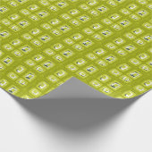 Papier Cadeau Matrice ethnique Abstraite - Kiwi Green (Coin)