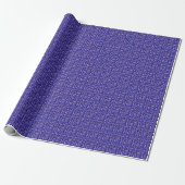 Papier Cadeau Matrice ethnique Abstraite - Olive bleu mauve (Déroulé)