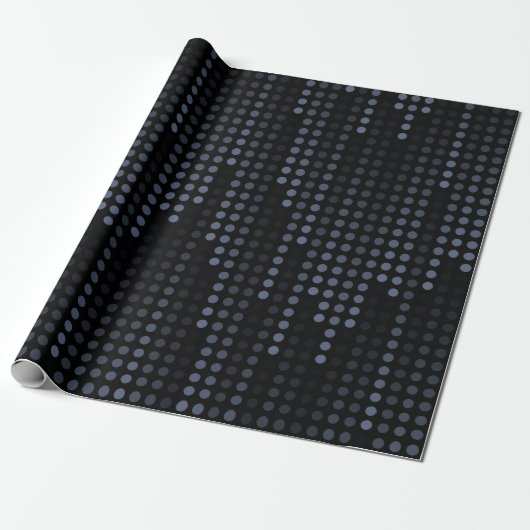 Papier Cadeau Matrice Pois foncée (Déroulé)