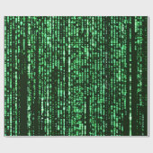 Papier Cadeau Matrix code Be a warrior againt the system (Plat)