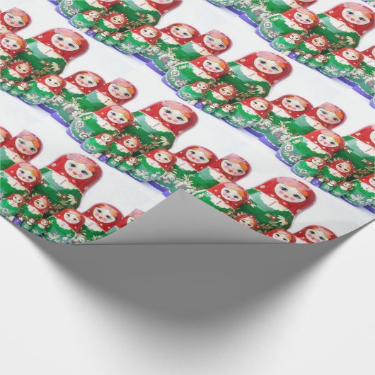 Papier Cadeau Matryoshka - матрёшка (poupées russes) (Coin)