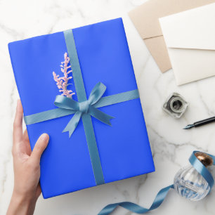 Papier Cadeau Matt Blue, Solide Couleur simple Bleu Minimaliste 