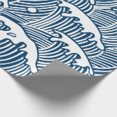 Papier Cadeau MATTE ENVELOPPANT le livre blanc BLEU ET (Coin)