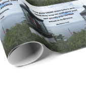 Papier Cadeau Matthieu 5:16 Que votre lumière brille devant les  (Coin rond)