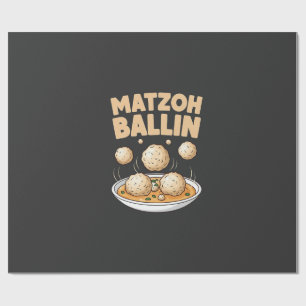 Papier Cadeau Matzo Baller Hanoukka Food Culture juive