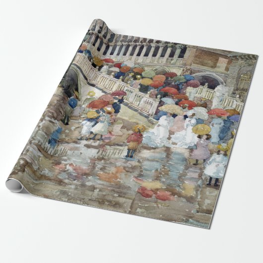 Papier Cadeau Maurice Brésil Prendergast Parapluies (Déroulé)