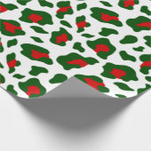 Papier Cadeau mauvais empreinte de léopard de noël (Coin)