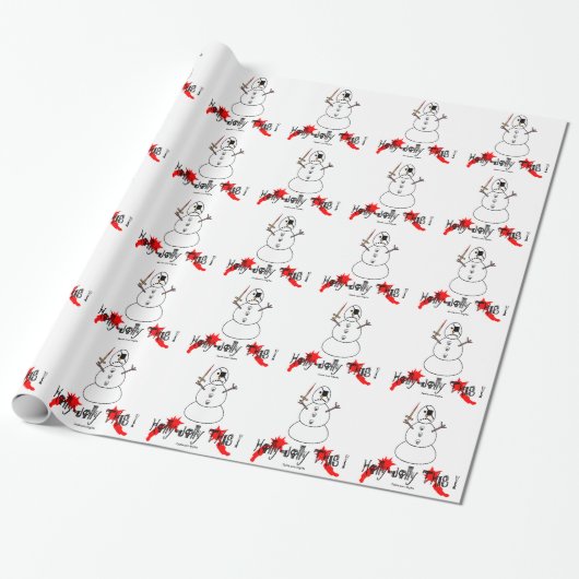 Papier Cadeau Mauvais givré (Déroulé)