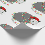 Papier Cadeau mauvais Noël santa claus opossum (Coin)