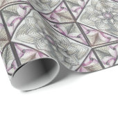Papier Cadeau Mauve and Black Abstract (Coin rond)