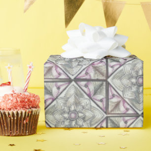 Papier Cadeau Mauve et Noir Abstrait
