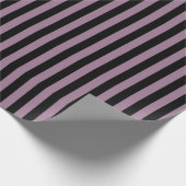 Papier Cadeau Mauve et Vintage noir Motif rayé (Coin)
