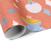 Papier Cadeau max. orange noël (Coin rond)