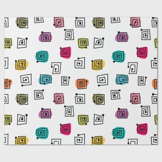 Papier Cadeau Mazages colorés (Plat)