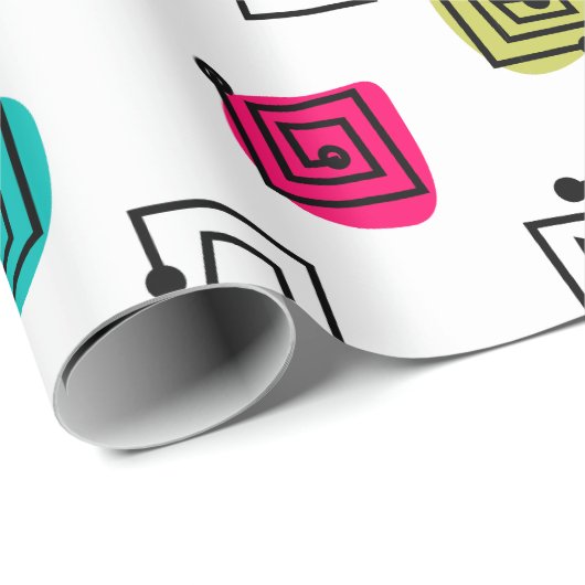 Papier Cadeau Mazages colorés (Coin rond)