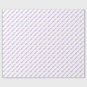 Papier Cadeau Mazel Tov ! (Félicitations) violet sur fond blanc (Plat)
