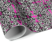 Papier Cadeau Mazipoodles Cellules similaires Différent Noir Bla (Coin rond)