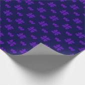 Papier Cadeau Mazipoodles Coeurs Violets Sur Indigo (Coin)