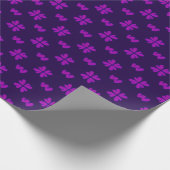 Papier Cadeau Mazipoodles Fuchsia Hearts Sur Indigo (Coin)