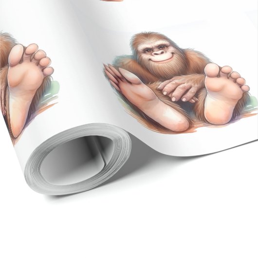 Papier Cadeau Me and My Bigfoot (Coin rond)