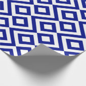 Papier Cadeau Meandre bleu et blanc (Coin)