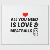 PAPIER CADEAU MEATBALLS AND LOVE (Plat)