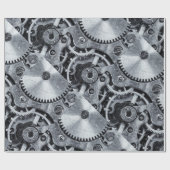 Papier Cadeau Mécanique de pièce à temps (Plat)