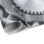 Papier Cadeau Mécanique de pièce à temps (Coin rond)