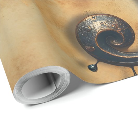 Papier Cadeau Mechanical  clef  (Coin rond)