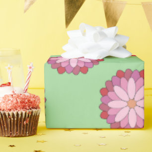 Papier Cadeau Médaillon asiatique rose pastel