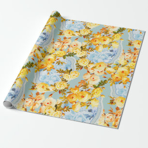 Papier Cadeau Médaillons et Roses