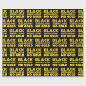 PAPIER CADEAU MÉDALLIONS NOIRES PAS D'OR (Plat)