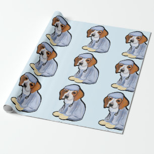 PAPIER CADEAU MÉDECIN BEAGLE