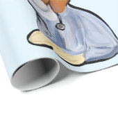 PAPIER CADEAU MÉDECIN BEAGLE (Coin rond)