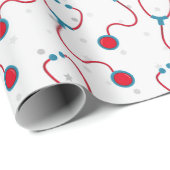Papier Cadeau Médecin stéthoscope cadeau étudiant médical (Coin rond)