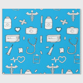 Papier Cadeau Médicale / Docteur / Infirmière  (Plat)